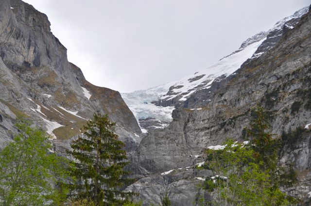 Glacier as seen from the ground in Bernese Oberland